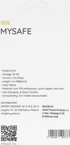 Kabel USB Mysafe USB-A - microUSB 1 m Czarny (5904208500773) 3