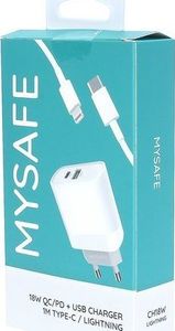 Ładowarka Mysafe CH18W 1x USB-A 1x USB-C  (5904208500759) 2