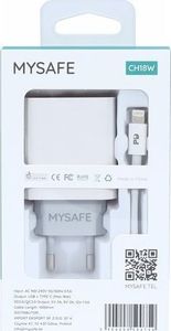 Ładowarka Mysafe CH18W 1x USB-A 1x USB-C  (5904208500759) 3