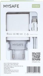 Ładowarka Mysafe CH18W 1x USB-A 1x USB-C  (5904208500742) 4