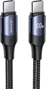 Kabel USB Usams USB-C - USB-C 2 m Czarny (6958444973340) 1