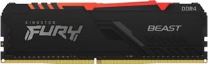 Kingston Fury Kingston Pamięć DDR4 FURY Beast RGB 16GB(1*16GB)/3000 CL15 1Gx8 1