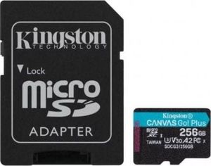 Kingston Kingston Karta microSD 256GB Canvas Go Plus 170/90MB/s Adapter 1