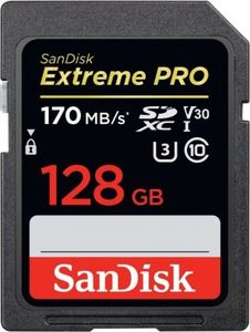 SanDisk SanDisk Karta pamięci Extreme Pro SDXC 128GB 170/90 MB/s V30 UHS-I U3 1