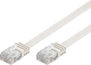MicroConnect RJ-45/RJ-45 kat.6 0.25m Biały (V-UTP60025W-FLAT) 1