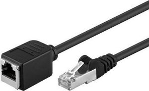 Goobay Goobay Extension Cable 73386 Cat 5E, F/UTP, Black, 0.5 m 1