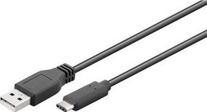 Kabel USB Goobay USB-A - USB-C 1 m Czarny (55466) 1