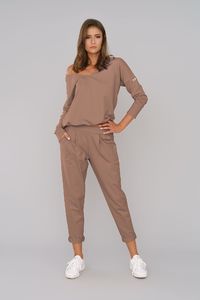 Italian fashion Italian Fashion Komplet damski dresowy KARINA długie spodnie długi rękaw camel S 1