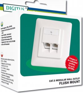 Digitus CAT 5e mod wall outlet. shield - DN-9001-N 5