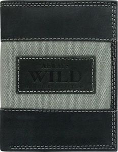 Always Wild Pionowy portfel męski, skóra naturalna, nubuk i jeans Always Wild 1