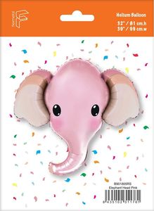 Flexmetal Balon foliowy 24 cale FX -Słonik (różowy), pakowany 2