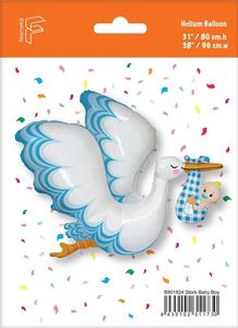Flexmetal Balon foliowy 24 cale FX - Bocian Baby Boy, pakowany 2