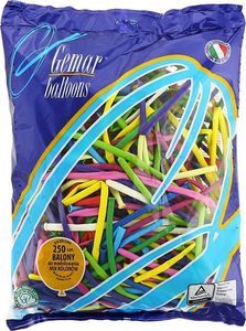 Gemar Balony do modelowania Różnokolorowe Mix, D4, Dł. 140 cm, Śr. 5 cm, 250 szt. 2