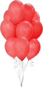 Gemar Balony pastelowe Czerwone, G90, 25 cm, 10 szt. 2