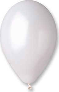 Gemar Balony metaliczne Perłowo-Białe, GM90, 25 cm, 100 szt. 1