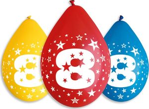 Gemar Balony Cyfra 8 URODZINY, 5 szt., 12cali, wiszące 1