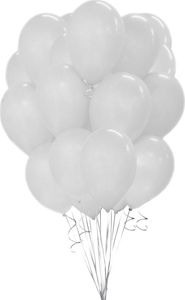 GoDan Balony metaliczne Białe, B&C, 30 cm, 50 szt. 1