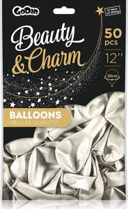 GoDan Balony metaliczne Białe, B&C, 30 cm, 50 szt. 3