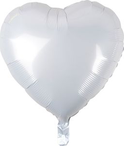 GoDan Balon foliowy SERCE, białe, 18 cali 1