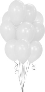 GoDan Balony metaliczne Białe, B&C, 30 cm, 10 szt. 1