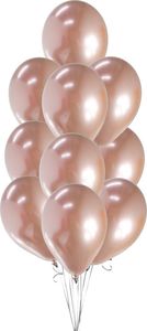 GoDan Balony metaliczne Różowo-Złote, B&C, 30 cm, 10 szt. 1