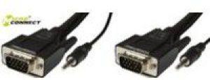 Kabel MicroConnect D-Sub (VGA) - D-Sub (VGA) + Jack 3.5mm 10m czarny (MONGG10BMJ) 1