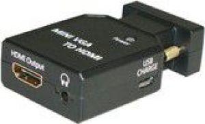 Adapter AV MicroConnect D-Sub (VGA) Mini - HDMI czarny (MC-CONMVGAHM) 1