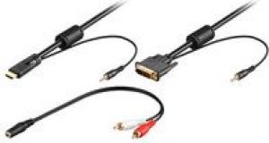 Kabel MicroConnect HDMI - DVI-D + Jack 3.5mm 5m czarny (MONCH5) 1
