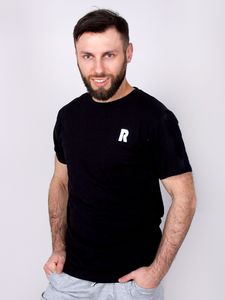 Yoclub Podkoszulka t-shirt bawełniany męski czarny relax M 1