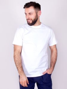 Yoclub Podkoszulka t-shirt bawełniany męski biały gładki M 1
