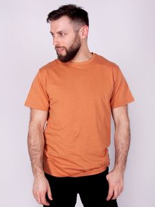 Yoclub Podkoszulka t-shirt bawełniany męski musztardowy gładki M 1