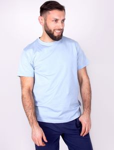 Yoclub Podkoszulka t-shirt bawełniany męski jasny szary gładki M 1