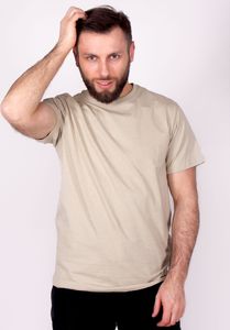 Yoclub Podkoszulka t-shirt bawełniany męski khaki gładki M 1