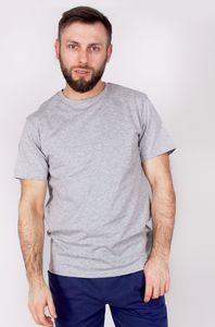 Yoclub Podkoszulka t-shirt bawełniany męski szary melanż gładki L 1