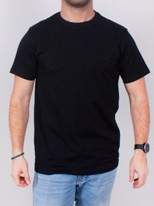 Yoclub Podkoszulka t-shirt bawełniany męski czarny gładki XL 1