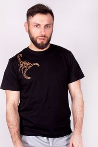 Yoclub Podkoszulka t-shirt bawełniany męski czarny scorpion XL 1