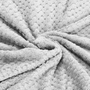 Springos Narzuta na łóżko, pled 200x220 cm tłoczony, dwustronny koc na kanapę jasny popiel UNIWERSALNY 9