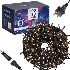Lampki choinkowe Springos 500 LED białe ciepło-zimne 2