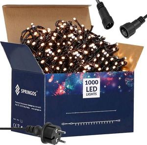 Lampki choinkowe Springos 1000 LED białe ciepło-zimne 6