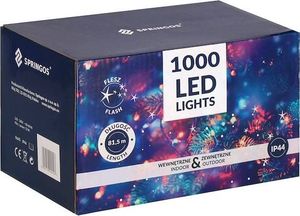 Lampki choinkowe Springos 1000 LED białe ciepło-zimne 9