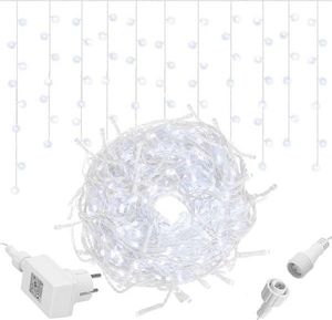 Springos Kurtyna świetlna 500 led girlanda, lampki wewnętrzno-zewnętrzne sople zimny biały z flash UNIWERSALNY 2