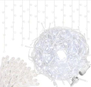 Springos Kurtyna świetlna 300 led girlanda, lampki wewnętrzno-zewnętrzne sople zimny biały z flash UNIWERSALNY 2