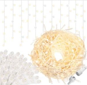 Springos Kurtyna świetlna 300 led girlanda, lampki wewnętrzno-zewnętrzne sople ciepły biały z zimnym białym flash UNIWERSALNY 11