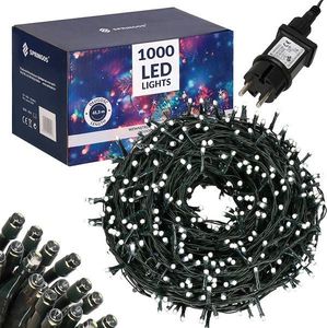 Lampki choinkowe Springos 1000 LED białe zimne 2