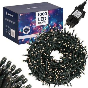Lampki choinkowe Springos 1000 LED białe ciepłe 2