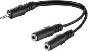 Kabel MicroConnect Jack 3.5mm - Jack 3.5mm x2 0.2m czarny (AUDLR02) 1