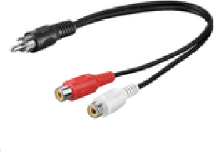 Kabel MicroConnect RCA (Cinch) - RCA (Cinch) x2 0.2m czarny (AUDC02) 1