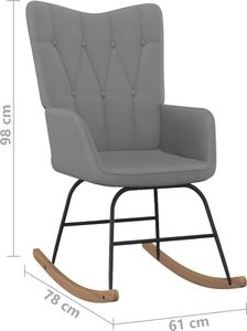 vidaXL Fotel bujany, ciemnoszary, tapicerowany tkaniną 6