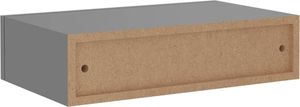 vidaXL Półki ścienne z szufladą, 2 szt., szare, 40 x 23,5 x 10 cm, MDF 8