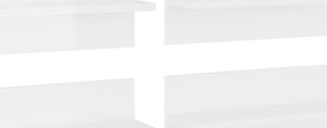 vidaXL Półki ścienne, 4 szt., białe, wysoki połysk, 40 x 11,5 x 18 cm 1